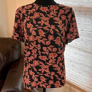 Banana Republic Gray/Orange Blouse